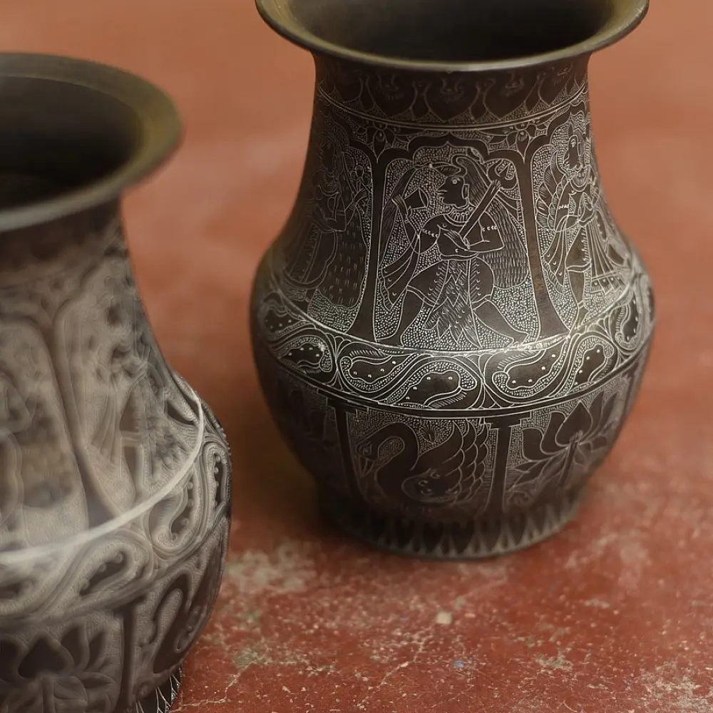 Shop Antique from Khajuraho Brass Lota ( Set of Two )