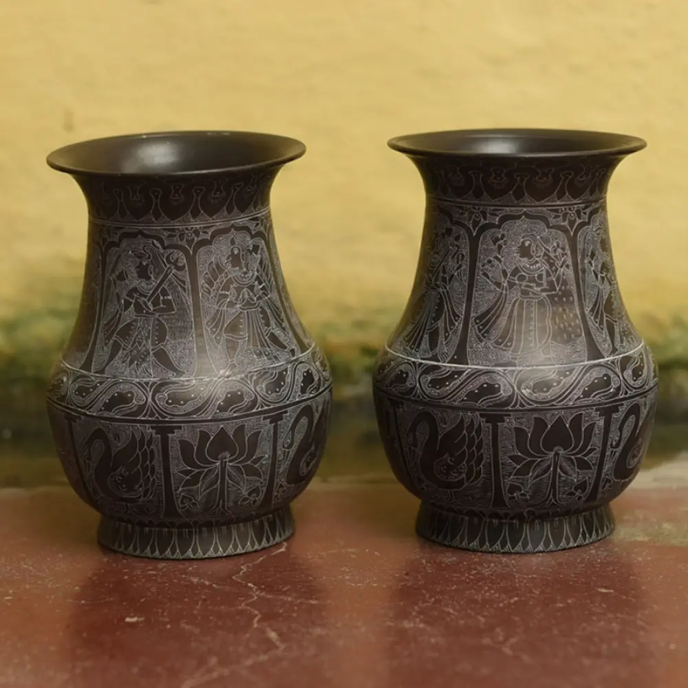 Shop Antique from Khajuraho Brass Lota ( Set of Two )