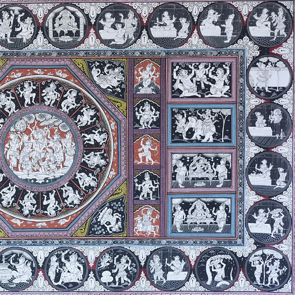shop Traditional patachitra Painting ~ Madhav Leela