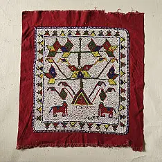 Prachin . प्राचीन | Handmade Bead Work ~ Antique Wall Hanging - Chakda