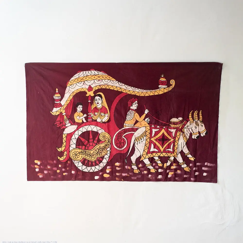 shop handcrafted batik A Cart painting
