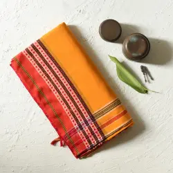 Sadaa . सदा ✡ Begampuri Handloom Cotton Yellow Saree