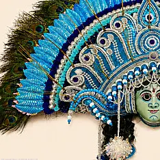 Mukhauta . मुखौटा : Handmade Wall Hanging Chhau Mask - Madhav