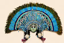 Mukhauta . मुखौटा : Handmade Wall Hanging Chhau Mask - Madhav