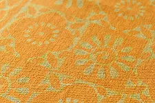 A finite infinity ❧ Dabu Block Printed Dhurrie ( 5 X 3 ) - Yellow