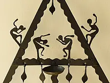 Ahou | Wrought Iron ~ Bastar Tribal Lamp 