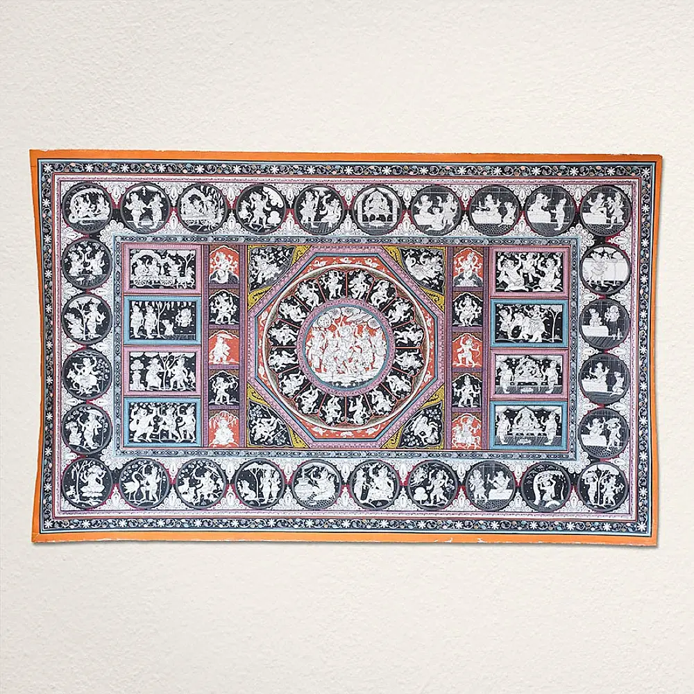 shop Traditional patachitra Painting ~ Madhav Leela