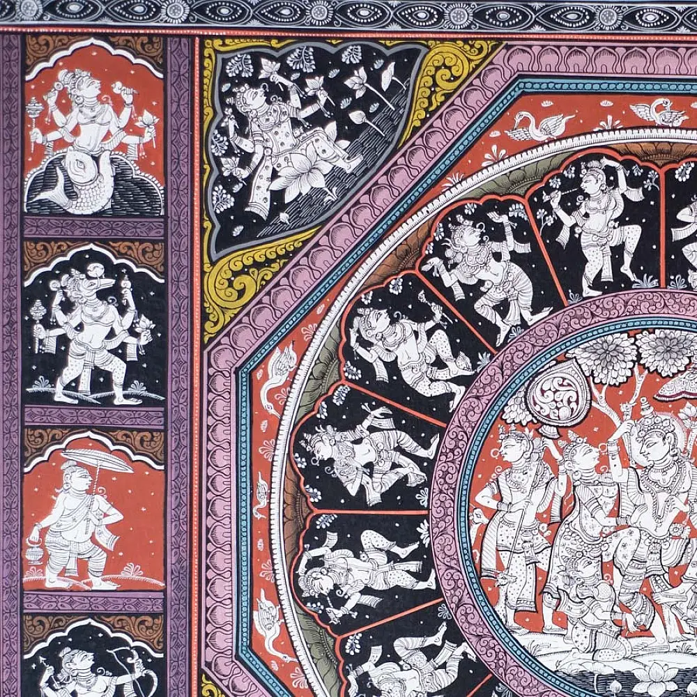 shop Traditional patachitra Painting ~ Madhav Leela