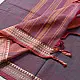 handloom begampuri pure cotton saree in deep plum maroon with mustard yellow and beige woven temple borders and tassel fringe