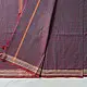 handloom begampuri pure cotton saree in deep plum maroon with mustard yellow and beige woven temple borders and tassel fringe