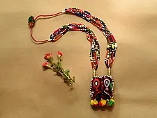 FolkLove | Handmade Tribal Necklace / Embroidered Patch Necklace 