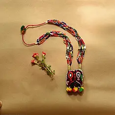 FolkLove | Handmade Tribal Necklace / Embroidered Patch Necklace 