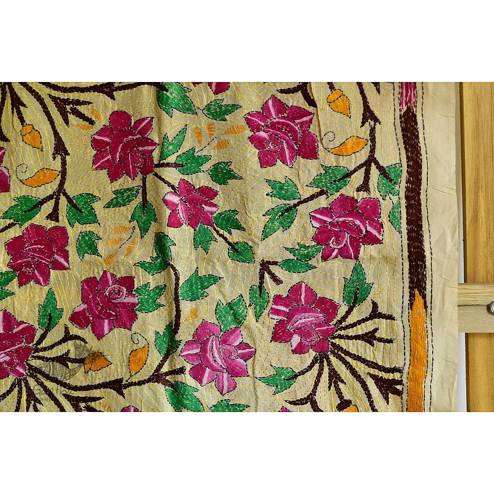 Kantha Tassar Silk Stole 26