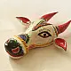 shop handmade wooden mask -  White Nandi