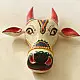 shop handmade wooden mask -  White Nandi