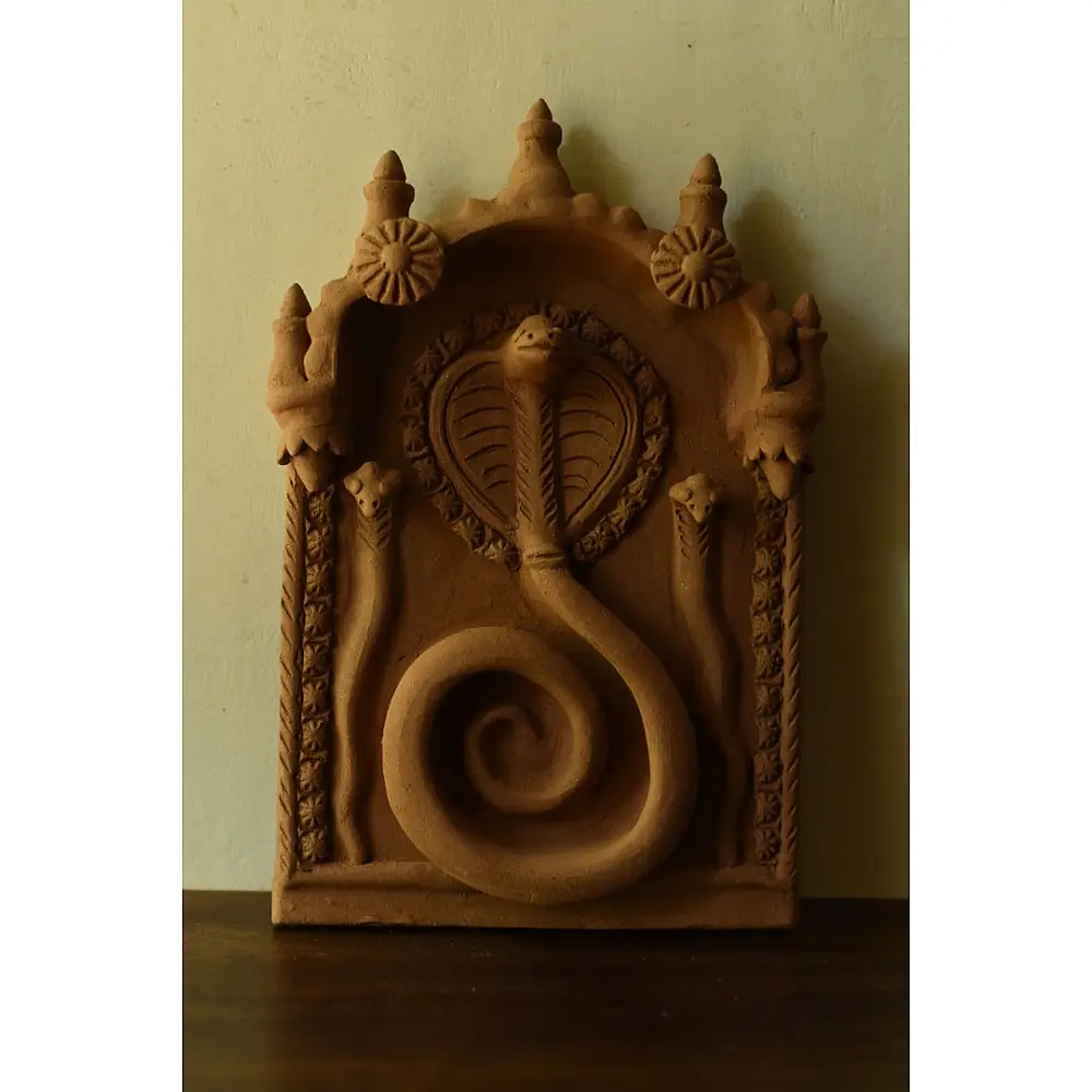 Mitti ki murti - Handmade Terracotta Wall Hanging Plaques - Snake