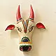 shop handmade wooden mask -  White Nandi
