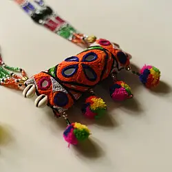 Folk Love ~ Kutchi Handmade Embroidered Necklace