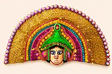 Mukhauta . मुखौटा : Handmade Wall Hanging Chhau Mask - Sita