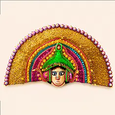 Mukhauta . मुखौटा : Handmade Wall Hanging Chhau Mask - Sita