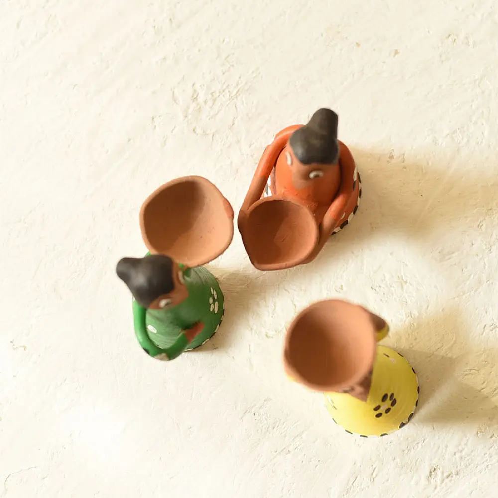 Shop Terracotta Handmade Clay Dolls (Set of Three)