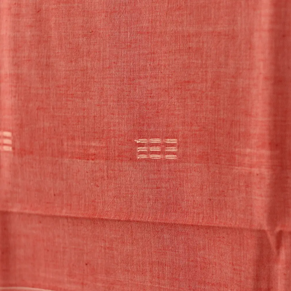 shop Handloom Soft Cotton Jamdani Stole - Tomato Red