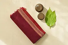 Sadaa . सदा | Begampuri Handloom Cotton Saree - Magenta