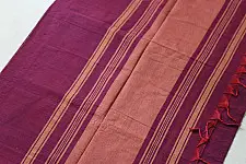 Sadaa . सदा | Begampuri Handloom Cotton Saree - Magenta
