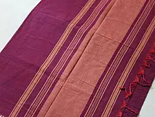 Sadaa . सदा | Begampuri Handloom Cotton Saree - Magenta