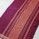 handloom begampuri pure cotton saree in deep violet purple with gold and mustard woven temple borders and tassel fringe
