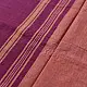 handloom begampuri pure cotton saree in deep violet purple with gold and mustard woven temple borders and tassel fringe
