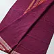 handloom begampuri pure cotton saree in deep violet purple with gold and mustard woven temple borders and tassel fringe