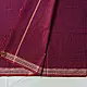 handloom begampuri pure cotton saree in deep violet purple with gold and mustard woven temple borders and tassel fringe