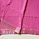 handloom pure cotton saree in soft lotus pink featuring an intricate golden zari woven patterned border and matching handcrafted tassels on pallu   