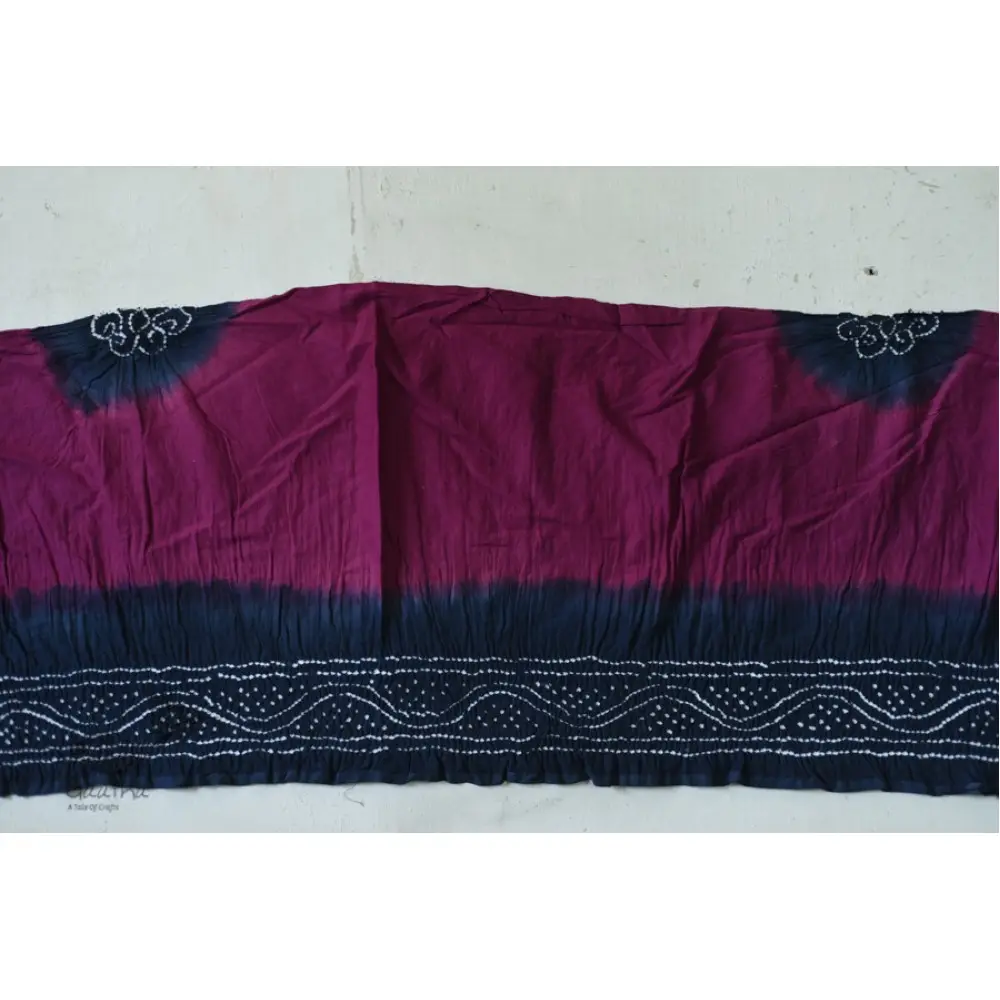 latest collection of cotton bandhni purple and grey saree