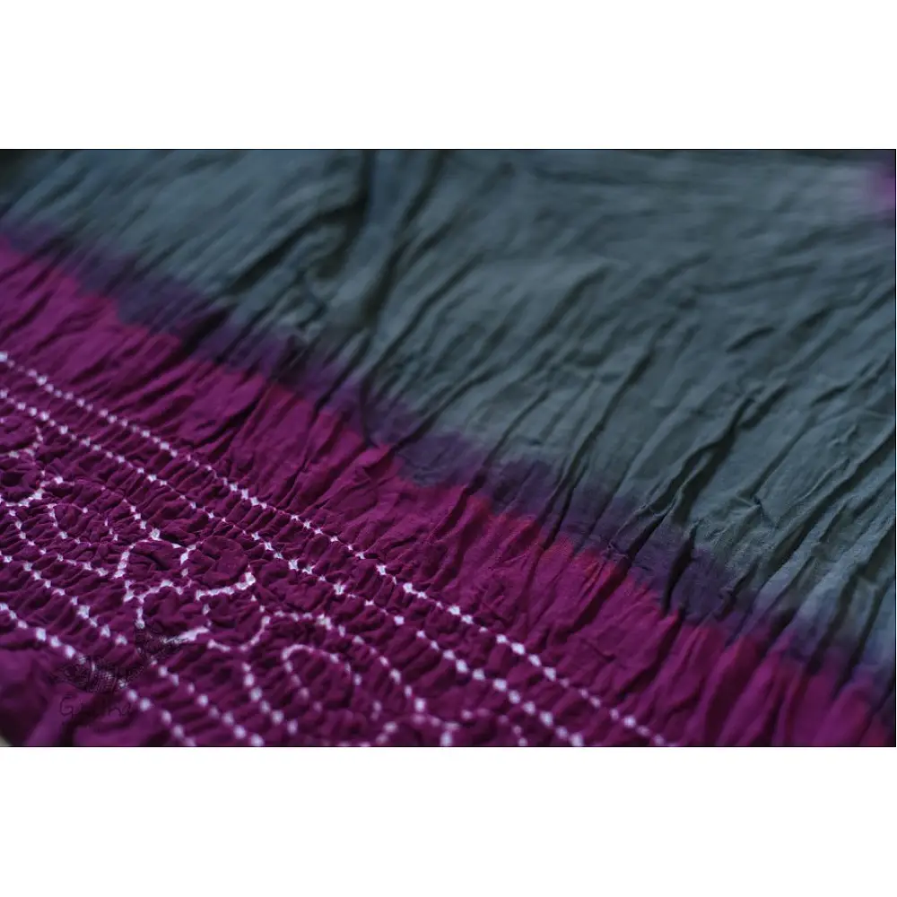 grey and violet cotton bandhni sarees