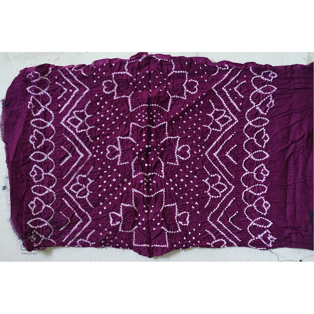 grey and violet cotton bandhni sarees