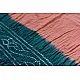 cotton bandhni Green & Peach saree