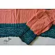 cotton bandhni Green & Peach saree