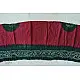 latest collection of cotton bandhni saree - green and dark pink color