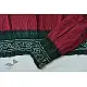 latest collection of cotton bandhni saree - green and dark pink color