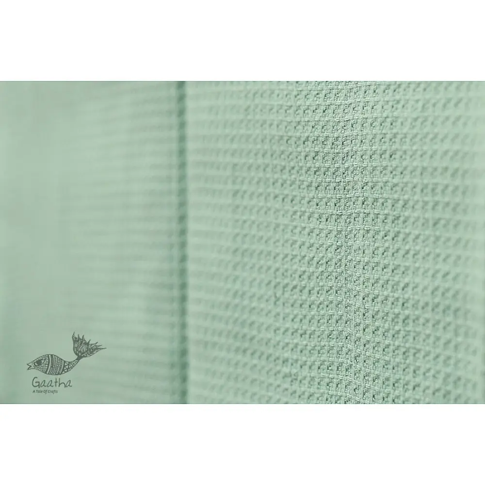 Swavalamban ◉ Handwoven ◉ Cotton Towel ◉ 6 { Sea Green }