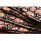black cotton iPad cover with pink block-printed elephant and paisley motifs