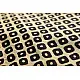 beige cotton iPad cover with black block-printed rounded square geometric motif