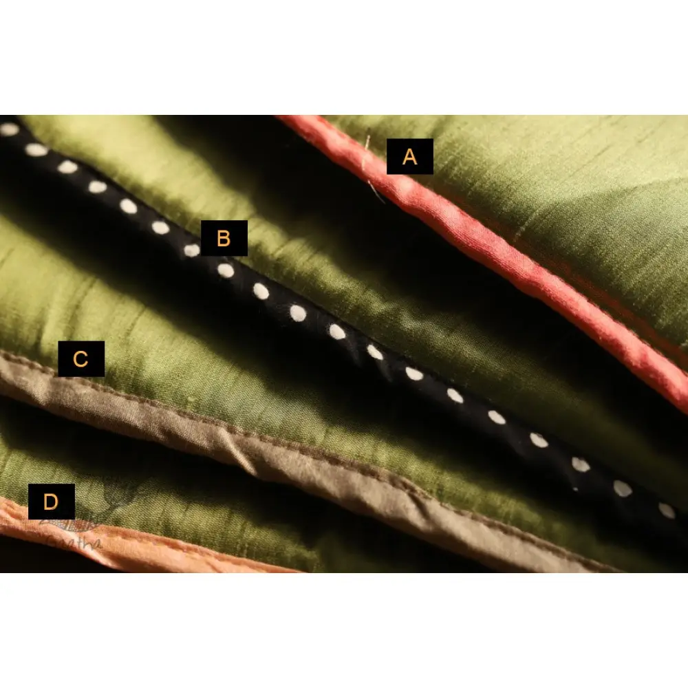 olive green cotton iPad cover with natural sheen and contrast coral piping
