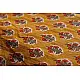 mustard yellow cotton iPad cover with grey and orange leaf print and dark contrast border