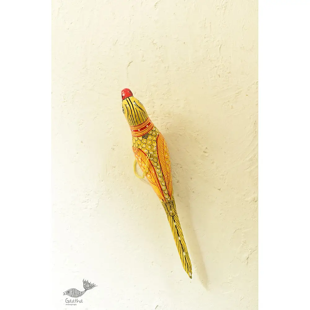 shop hand painted Paper Mache Hanging Bird