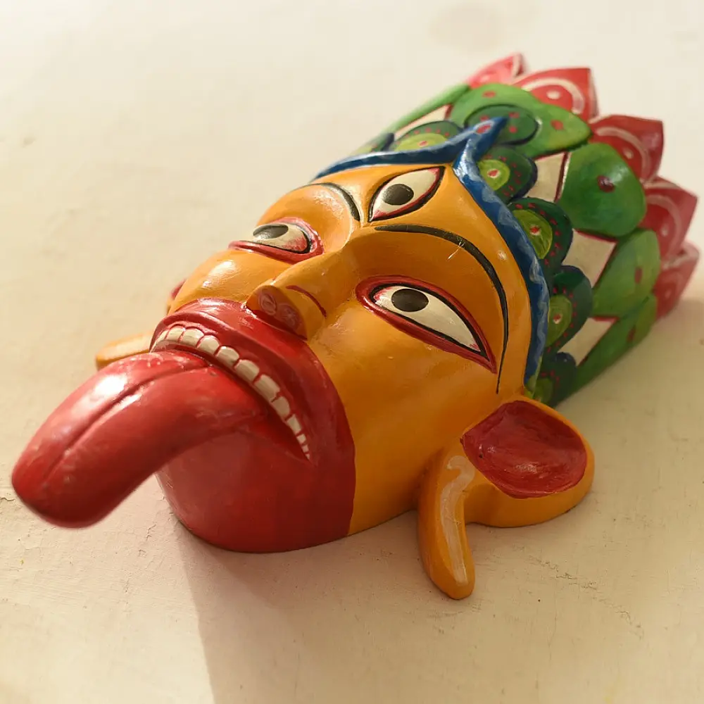 shop handmade wooden mask - Tribal God