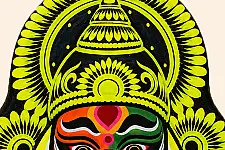 Mukhauta . मुखौटा : Handmade Wall Hanging - Paper Mache Chhau Mask