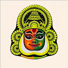 Mukhauta . मुखौटा : Handmade Wall Hanging - Paper Mache Chhau Mask